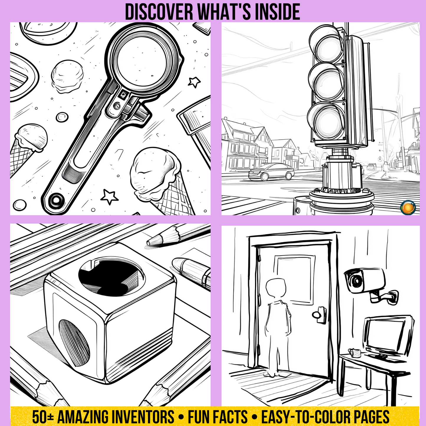 Black Inventors Coloring Book for Kids Ages 4–12 | 50+ Amazing Inventions to Discover & Color