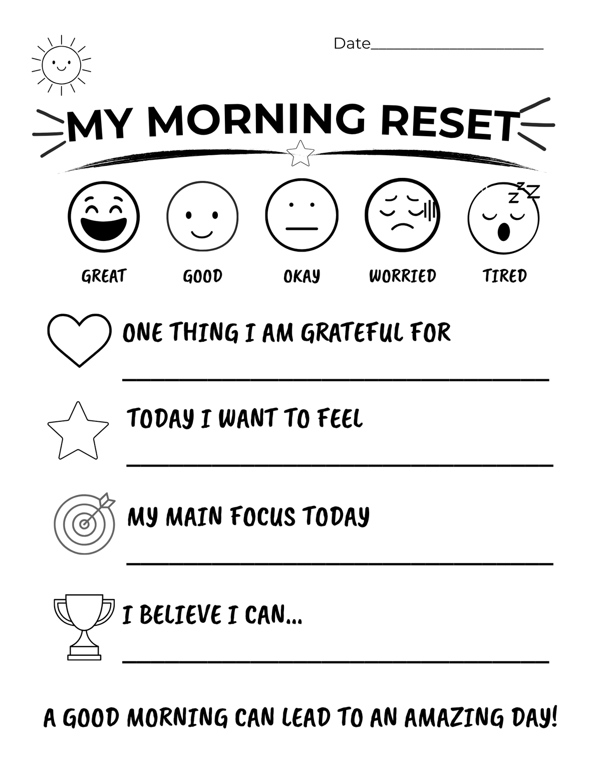 Morning Reset - Student Edition