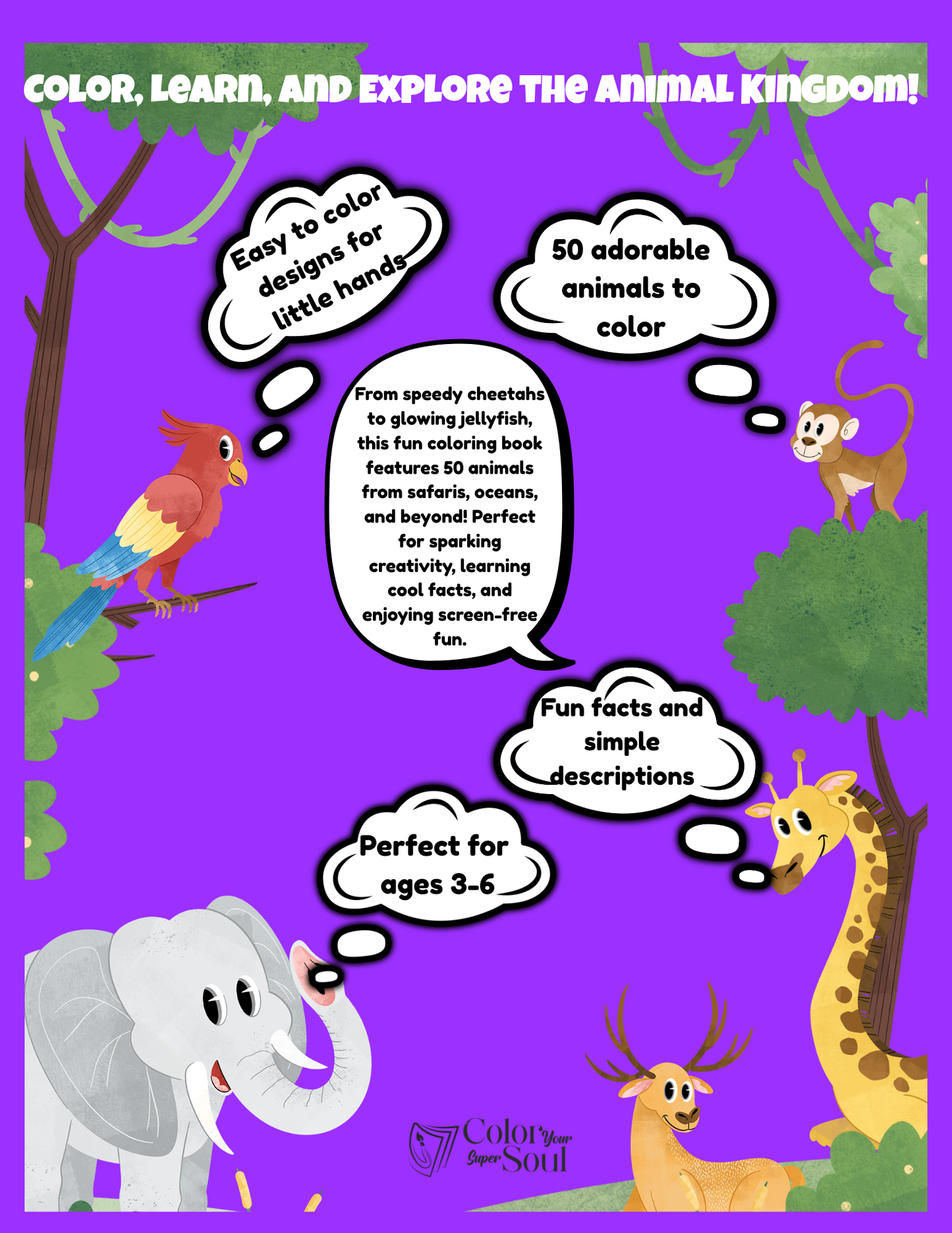 My First Animal Coloring Book Volume 2 for Kids Ages 3–6 | 50 More Animals to Color & Learn